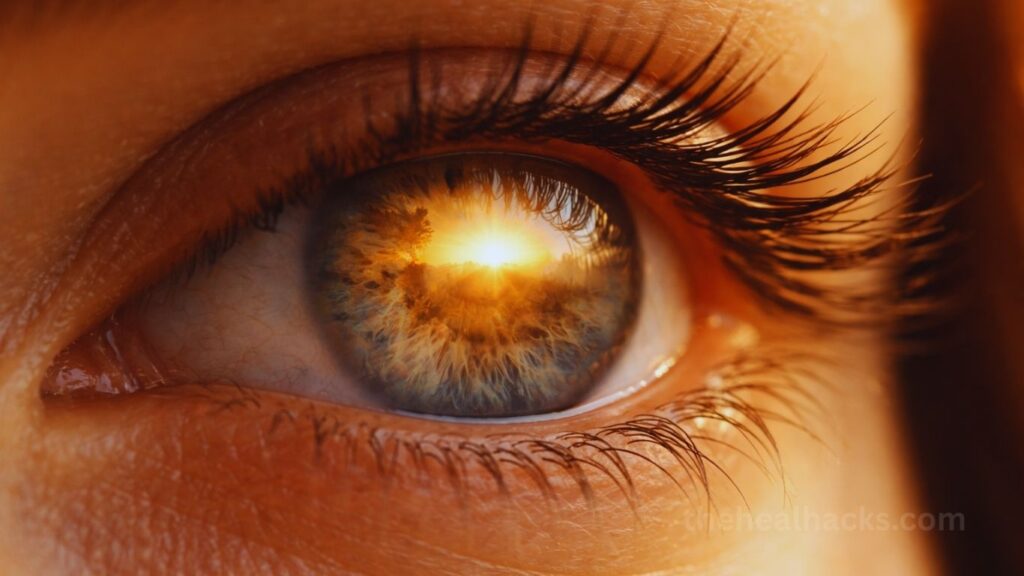 Woman absorbing morning sunlight for circadian rhythm reset and peak performance biohacking